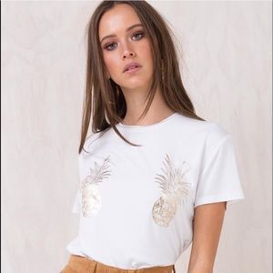 MINKPINK | S | Tropical Punch Foil Tee
